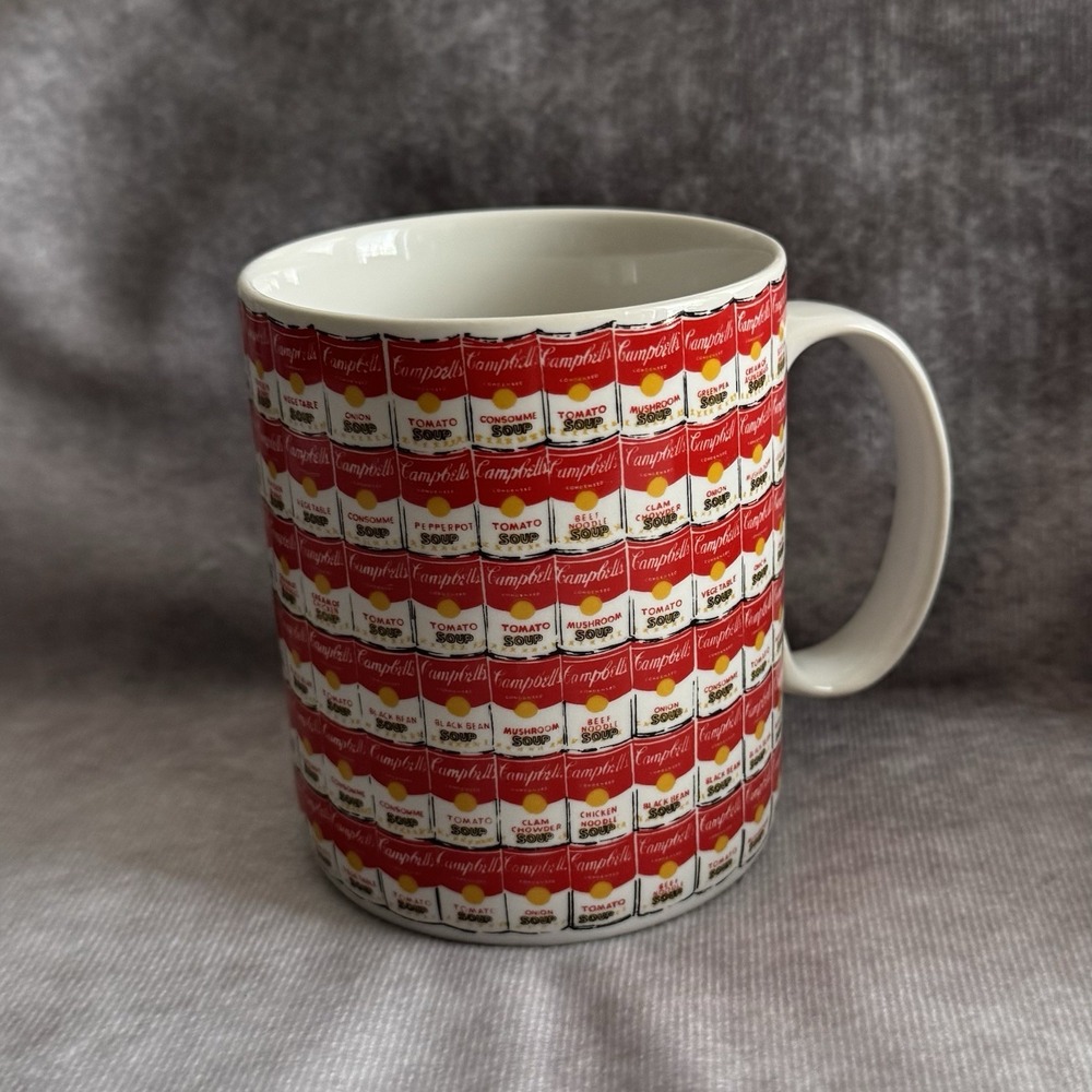 Campbell Soup ANDY WARHOL 100 Cans Mug Signed Handle Coffee Cup Collector